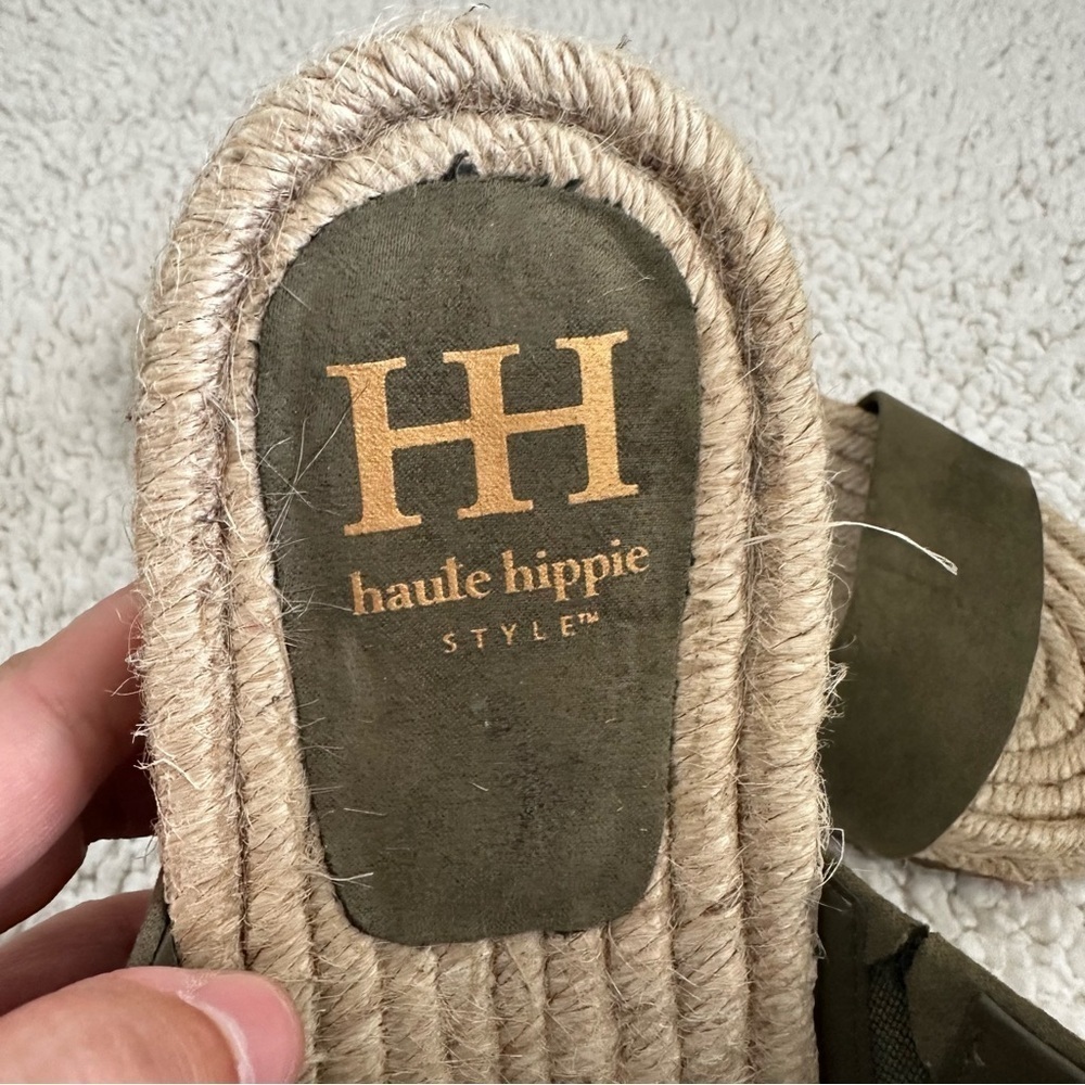 Haute Hippie Nori Olive Green Sandals Women’s Size 9 - Picture 6 of 9